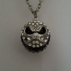 Rhinestone Jack Skellington Necklace